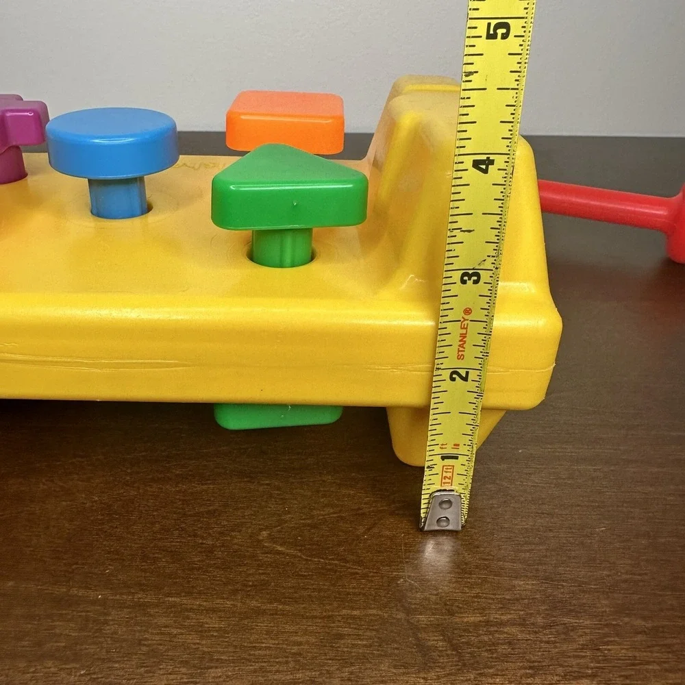 Vintage 1986 Fisher Price Tap n' Turn Bench Hammer Shapes Toddler Montessori